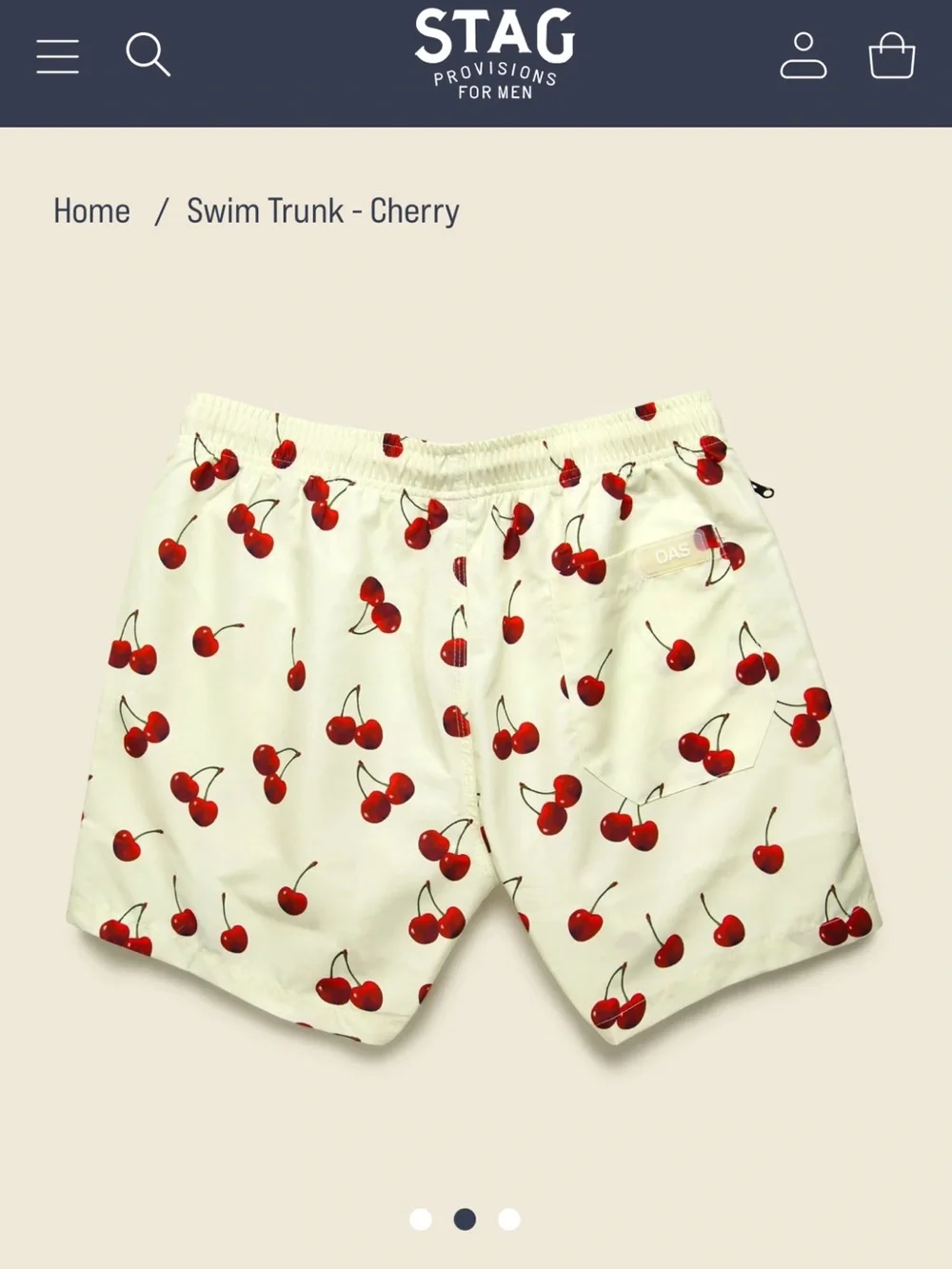 OAS Cherry Print Men’s Swim Trunks
